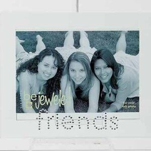 NIB Rhinestone Friends 4x6 glass photo frame by Sixtrees